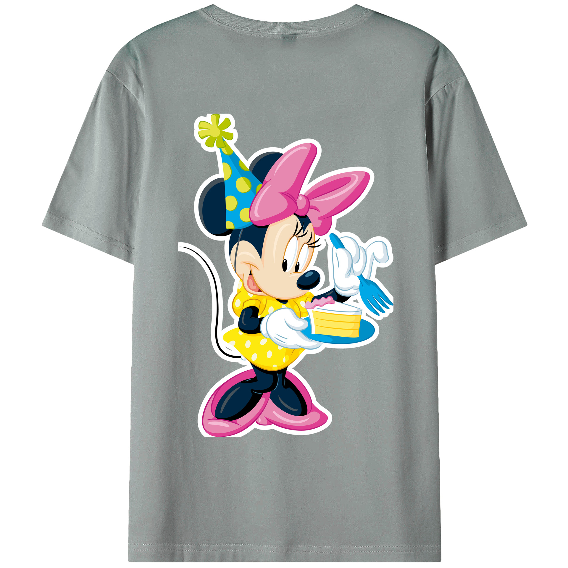 ミッキーマウス Mickey Mouse 綿100％ メンズ半袖Tシャツ（バックプリント） 通気性